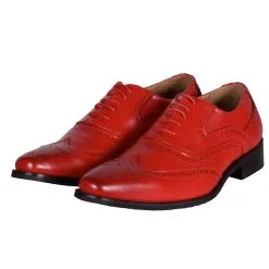 Herenschoenen Brogue Rood