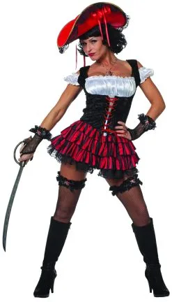 Sexy Piraat Rood -Griezel Kostuums Winkel 4367 1