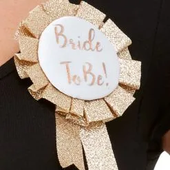 Rozet Bride To Be Goud