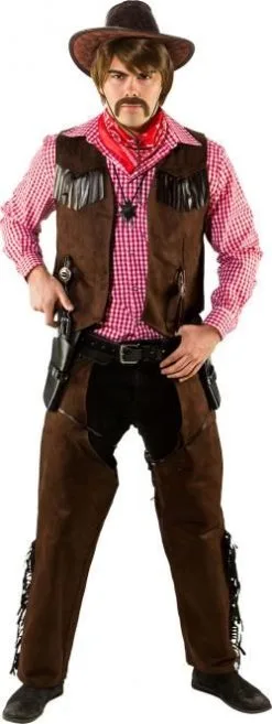 Cowboyvest Suède Heren -Griezel Kostuums Winkel 7353