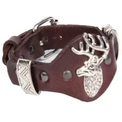 Leren Armband Hertenkop