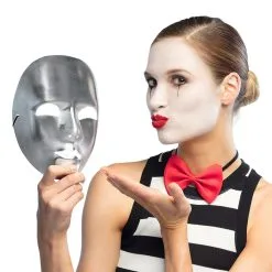 Masker Mime Zilver