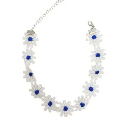 Ketting Bloemetjes Blauw