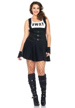 Sultry Swat Officer Jurk Dames Plussize -Griezel Kostuums Winkel la83850x 001 01 2