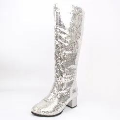 Laarzen Dames Paillet Zilver