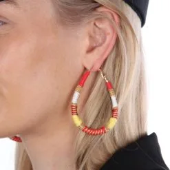 Luxe Oeteldonk Oorbellen -Griezel Kostuums Winkel oeteldonk oorbel geknoopt ovaal 4 gr