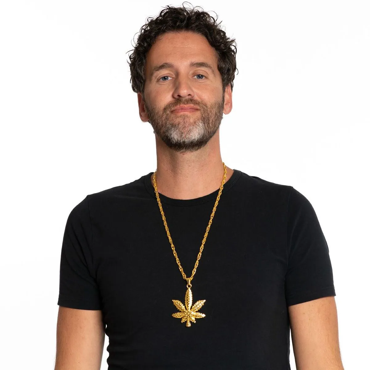 Ketting Wietblad Goud 2 Ketting Wietblad Goud - Afbeelding 2