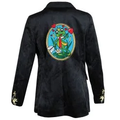 Oeteldonk Damesjas Zwart Fluweel Gepimpt -Griezel Kostuums Winkel pwh pimp fluweel 3gr