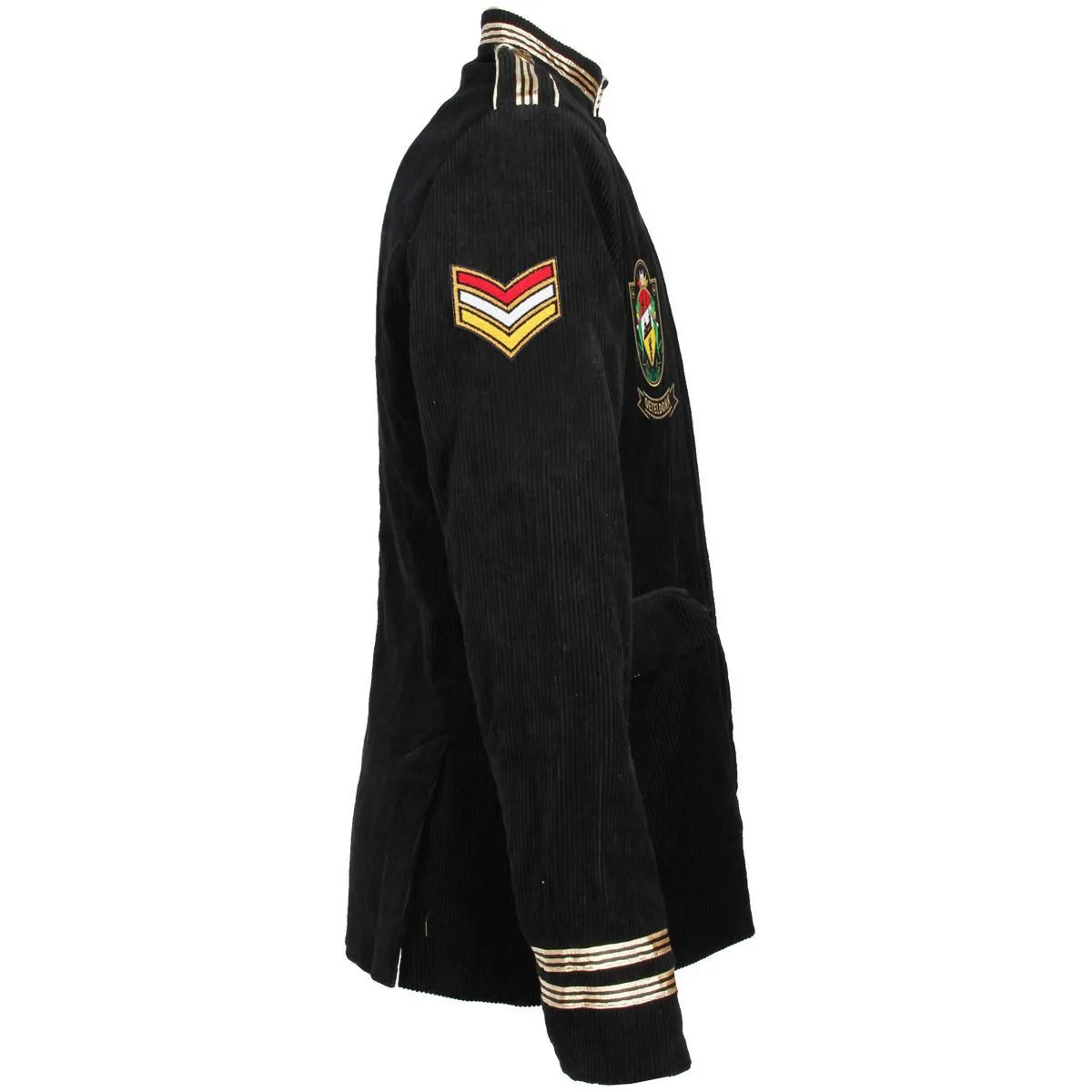 Oeteldonk Uniform Herenjas Ribfluweel Zwart Gepimpt 2 Oeteldonk Uniform Herenjas Ribfluweel Zwart Gepimpt - Afbeelding 2