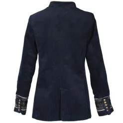 Oeteldonk Uniform Damesjas Ribfluweel Donkerblauw -Griezel Kostuums Winkel pwh rib blauw vrouw 5 gr