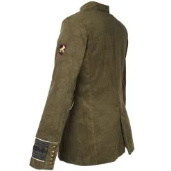 Oeteldonk Uniform Damesjas Ribfluweel Olijfgroen -Griezel Kostuums Winkel pwh rib groen vrouw 4 gr