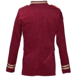 Oeteldonk Uniform Herenjas Ribfluweel Bordeauxrood -Griezel Kostuums Winkel pwh rib rood man 5 gr