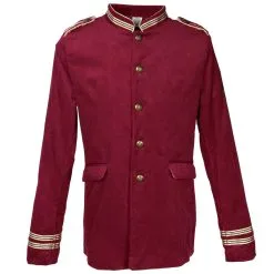 Oeteldonk Uniform Herenjas Ribfluweel Bordeauxrood