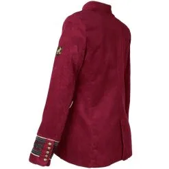 Oeteldonk Uniform Damesjas Ribfluweel Bordeauxrood -Griezel Kostuums Winkel pwh rib rood vrouw 4 gr