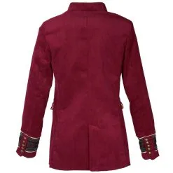 Oeteldonk Uniform Damesjas Ribfluweel Bordeauxrood -Griezel Kostuums Winkel pwh rib rood vrouw 5 gr