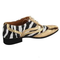Herenschoen Zebra Goud -Griezel Kostuums Winkel pwh schoen zebra 2gr