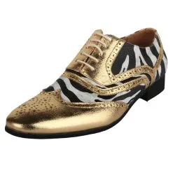 Herenschoen Zebra Goud -Griezel Kostuums Winkel pwh schoen zebra 3gr