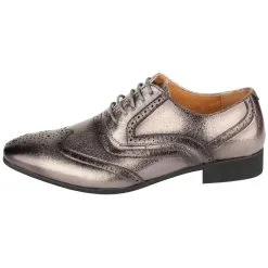 Herenschoen Brushed Zilver 7 Herenschoen Brushed Zilver -Griezel Kostuums Winkel pwhschoenbrush zilver 4gr