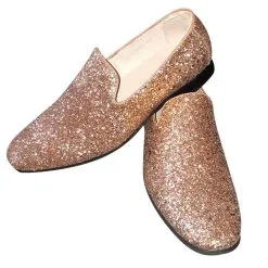 Disco Glitterschoenen Heren Goud/Champagne