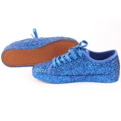 Glittersneakers Blauw -Griezel Kostuums Winkel sneakers blauw groot3