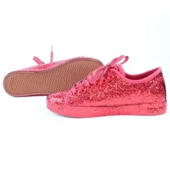Glittersneakers Rood -Griezel Kostuums Winkel sneakers rood groot3
