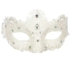 Oogmasker Steentjes Wit