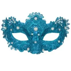 Oogmasker Blauw Parels